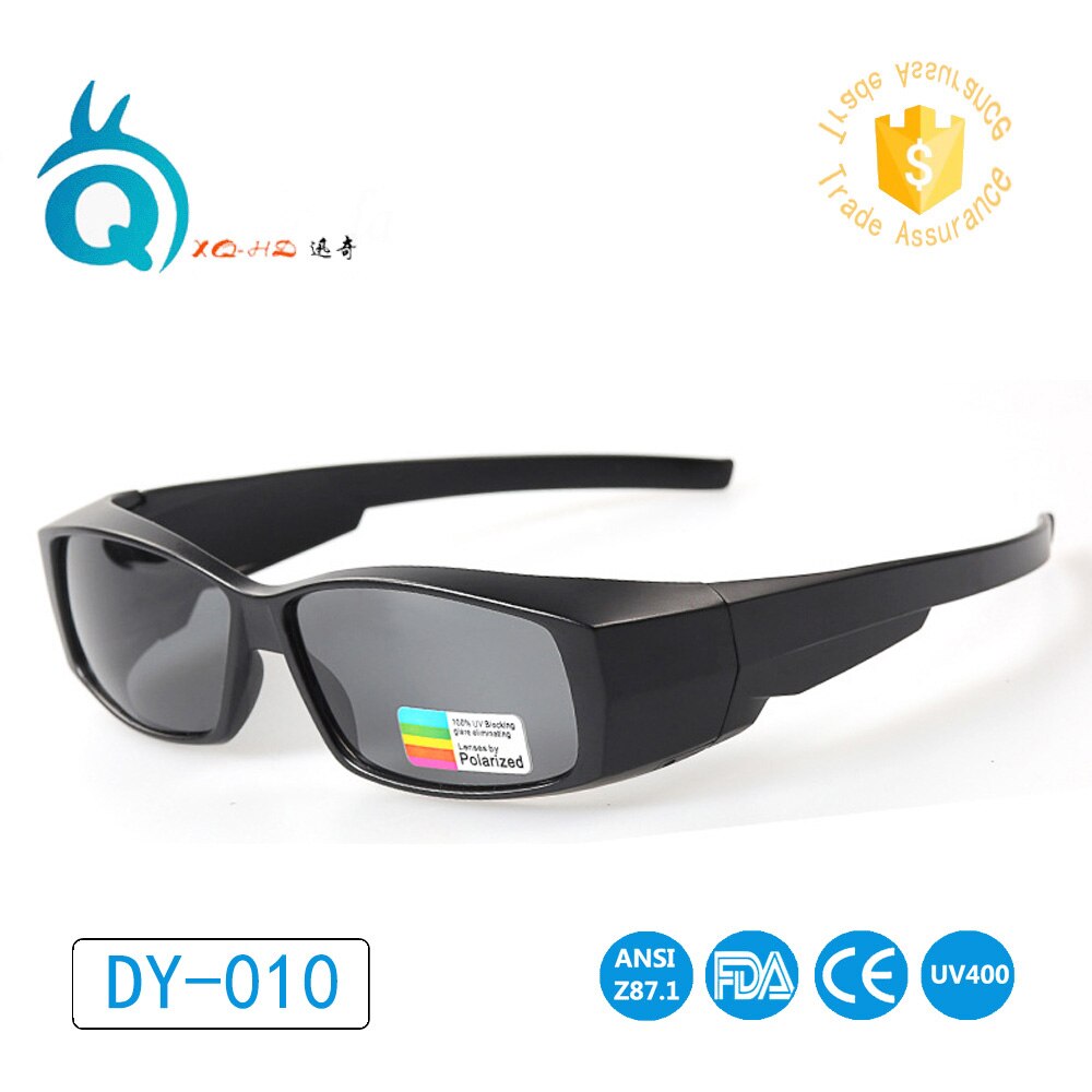 UV400 fit over sun glasses for men Polarized fishing glasses unisex cover sunglasses myopia glasses women: DY010 MATTE BLACK