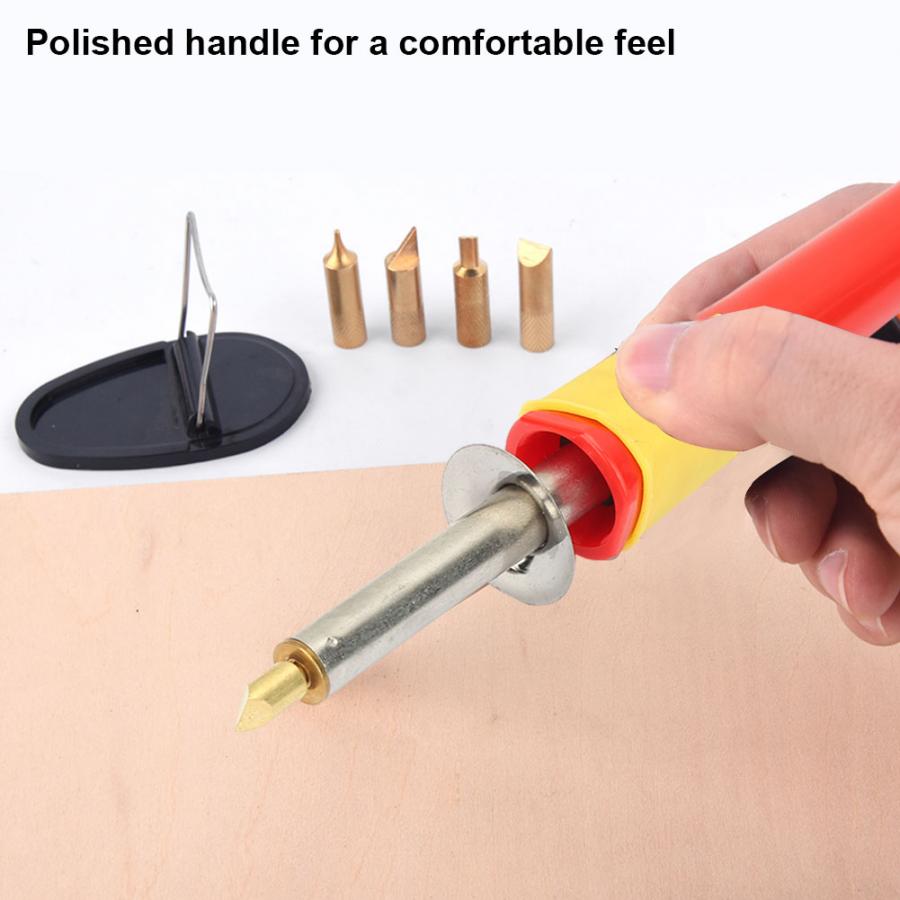 Leather Tools Pyrography Tool Kit Leather Wood Burning Tips Soldering Iron Alphabet Number Set EU Plug 230V Leather Craft Tools