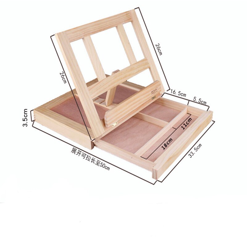 Wooden Table Easels for Painting Artist Kids Drawer Box Portable Desktop Laptop Bookrack Suitcase Paint Hardware Art Supplies