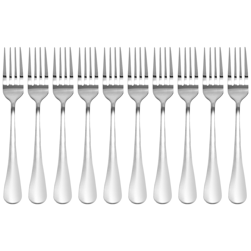 10 Stuks Vork Tafel Roestvrij Staal Steak Vork Vorken Bestek Diner Tafel, Fruitsalade, Steak-18.5cm Totale Lengte: Default Title