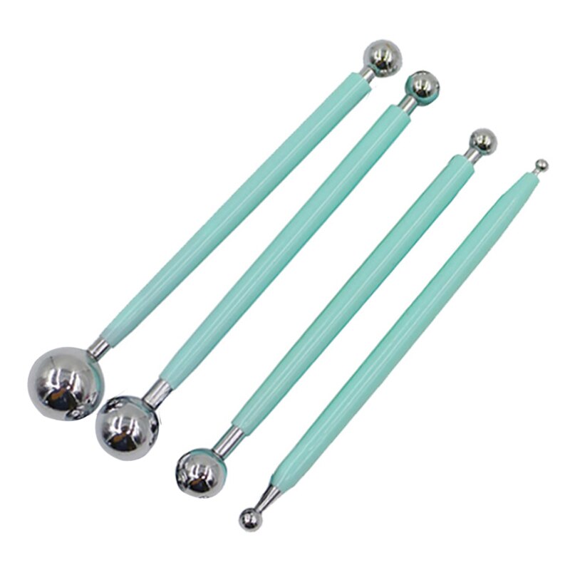 Polymeerklei gereedschap modelleerklei boetseergereedschap stippelpen siliconen tips balpen aardewerk keramische klei inkepingsgereedschap: Groente