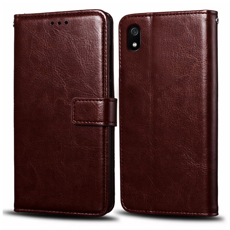 Case Voor Xiaomi Redmi 7A Case Cover Zachte Siliconen PU leather flip Voor Coque Xiomi Redmi 7A Telefoon Case met kaarthouder Magnetische