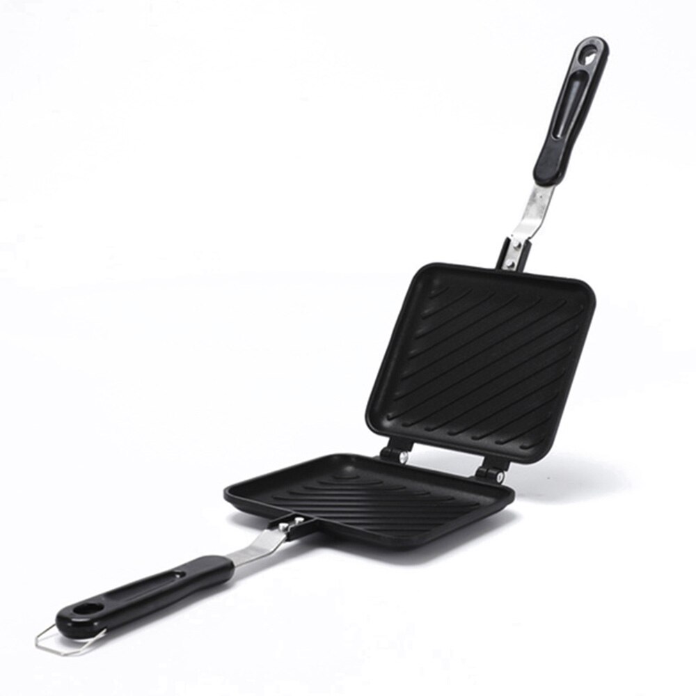 Double-Sided Sandwich Pan Non-Stick Foldable Grill Frying Pan For Bread Toast Breakfast Machine Pancake For Kitchen Supplies