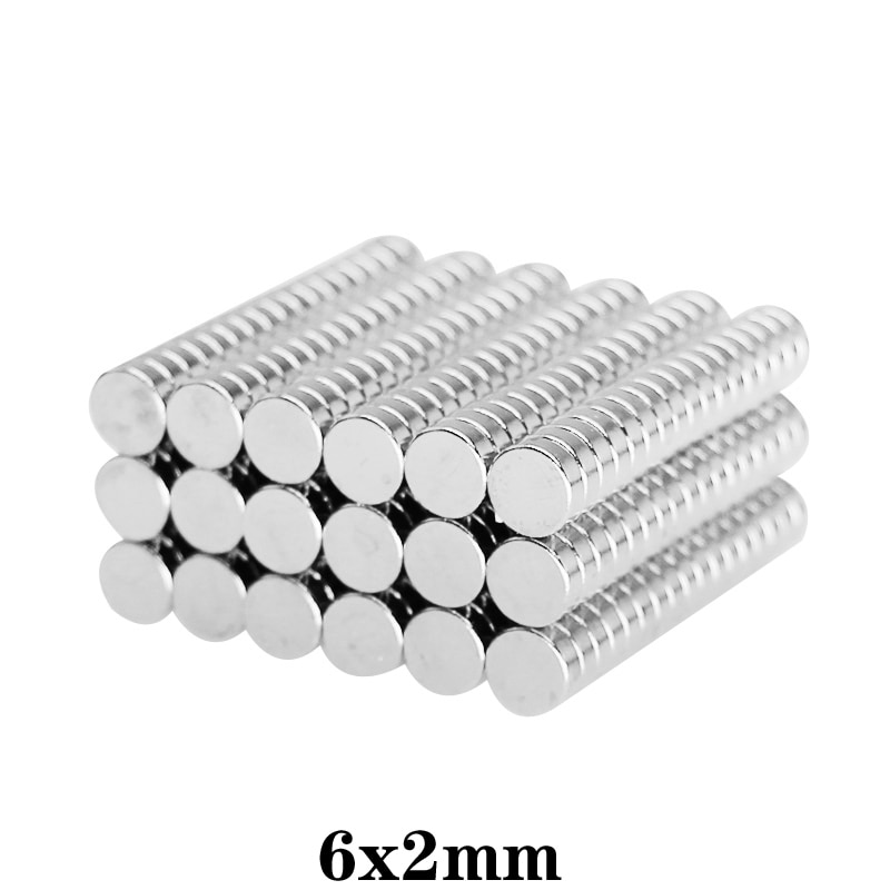 50 ~ 1000Pcs 6X2 Mm Mini Kleine Ronde Magneten Sterke 6Mm X 2 Mm Koelkast N35 neodymium Magneet Disc 6X2 Mm Permanente Ndfeb Magneten 6*2