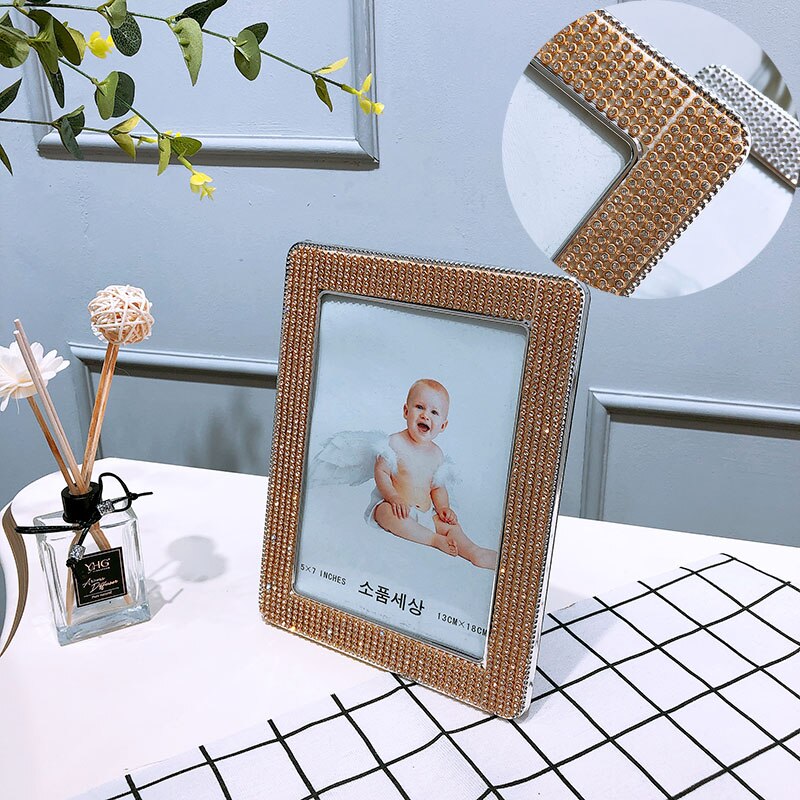 Goede luxe fotolijst metalen certificaat fotolijst 17 x 22cm glas binnenkant gouden zilveren 7 " posterlijst
