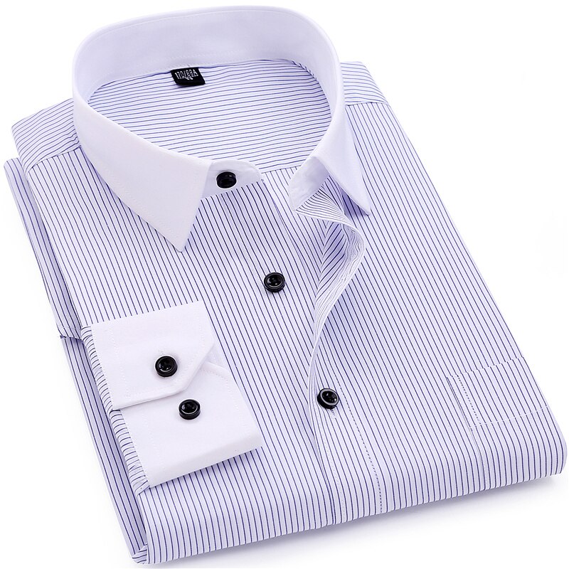 ORINERY Autumn Striped Long Sleeve Men Shirt Business Camisa Masculina Brand Clothing Size S-8XL