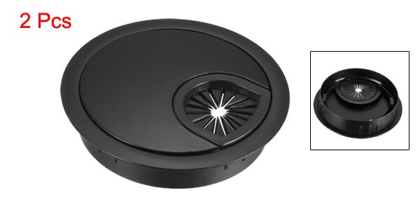 uxcell 2pcs Cable Hole Cover 50-80mm Zinc Alloy Desk Grommet for Wire Organizer Bright Silver/Black/Bronze/Sliver/Red Bronze: Black 60mm