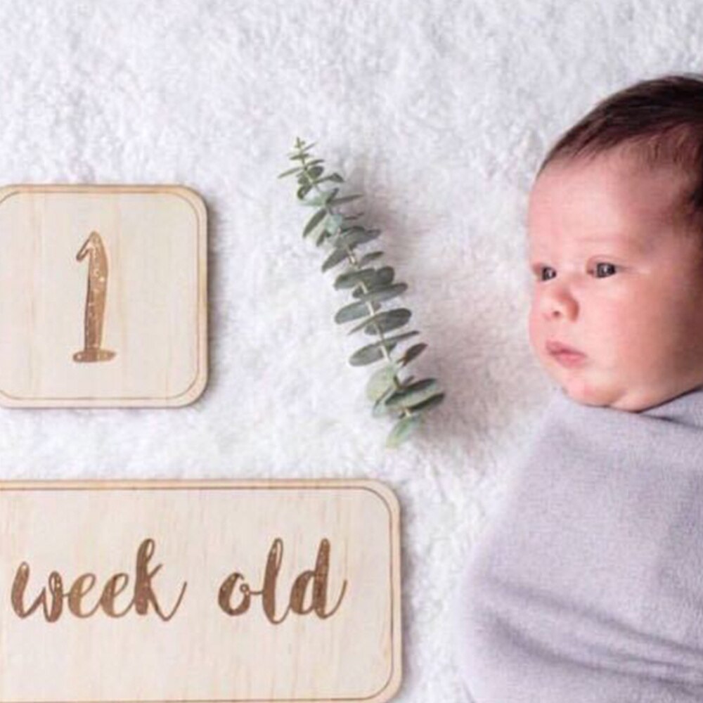 15 st baby födelse månad nummer kort födelsedag spädbarn fira milstolpe kort fotografi rekvisita (ett set + år + mån