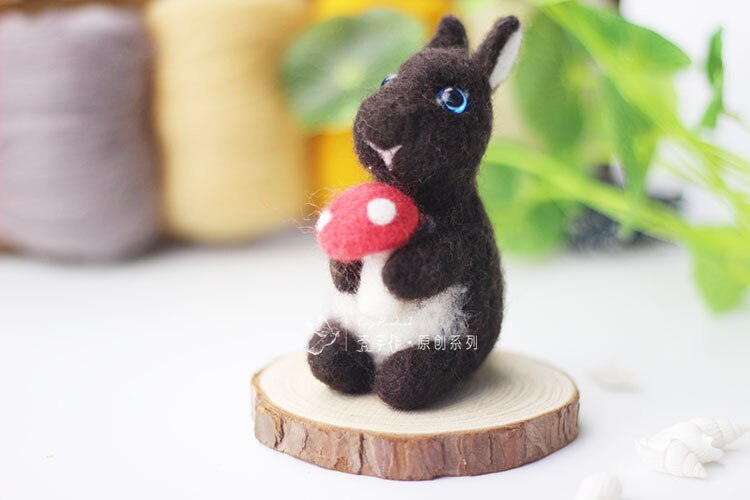 Needle Felting Animals Mouse Hand Made Felt Rabbit Dog Cat Shiba Inu DIY Kit for Adults Starter Crafts Matrial: Caimogudetuzi