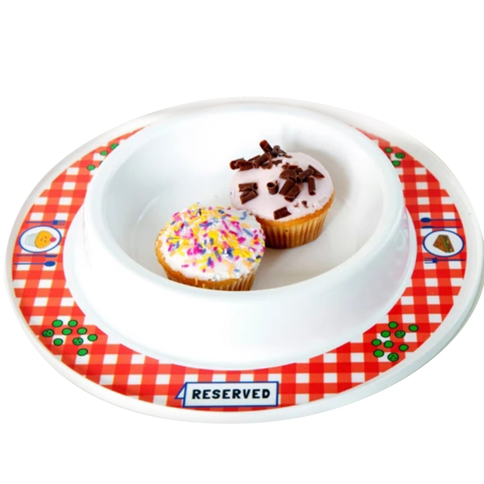 Kids' Car Plate Fun Dinner Plate Children Dinning Plate with Built-in Racetrack NSV775: c