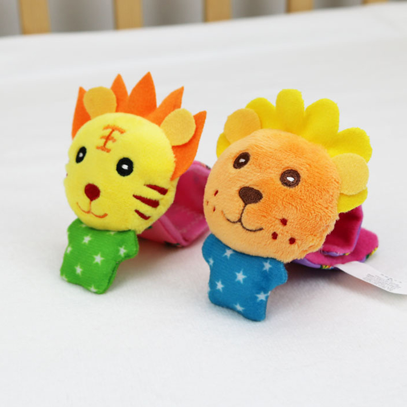 2 teile/los Baby Handgelenk Glocke Fuß Socken Gefüllte Nette Plüsch Tier Spielzeug Handbell Weichen Beschwichtigen Spielzeug Entwicklungs Kinder Infant