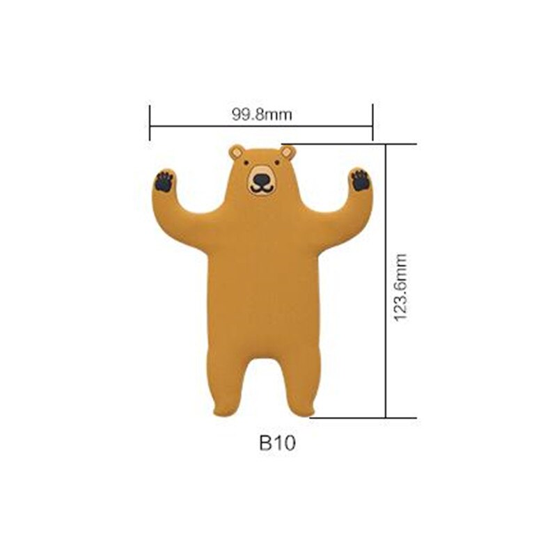 Mooie Animal Koelkast Magnetische Haak Sleutel Muur Houder Verwijderbare Keuken Haken Home Decor Sleutelhouder Diversen Organizer Hanger: B10