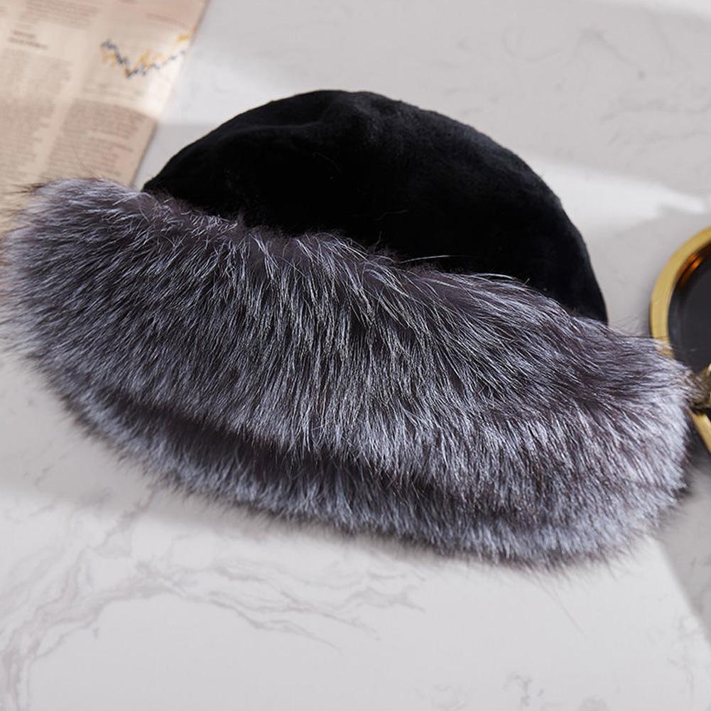 Winter Women Hat Soft Fluffy Faux Fur Hats Thicken Warm Hat Thick Beret Ladies Hat Winter Headgear