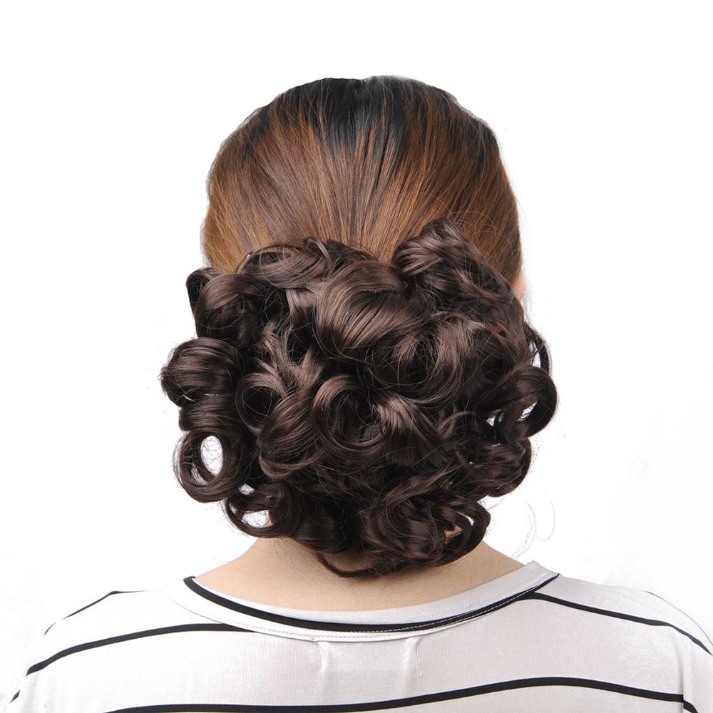 Oubeca Short Messy Curly Hair Buns Extensions Easy Stretch Hair Combs Scrunchie Chignon Clip In Ponytail Extensions For Women: #4