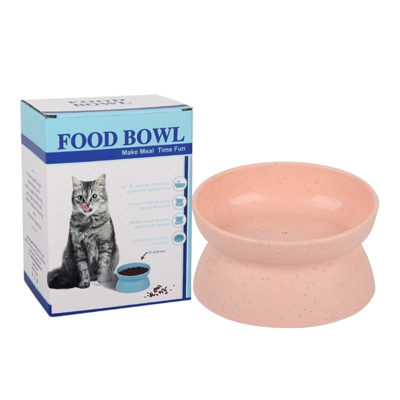 Miski dla zwierząt miski ze stojakiem dla kotka małe psy jedzenie i miseczka na wodę różowa niebieska pochylona miska chroń zwierzaka upuszczać Wysyłka 