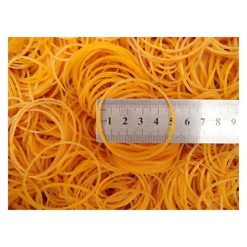 Starka elastiska gula gummiband töjbara latexringar för hemmakontor töjbart band diameter 10mm-60mm bredd 1.5mm: Koppar / 2m