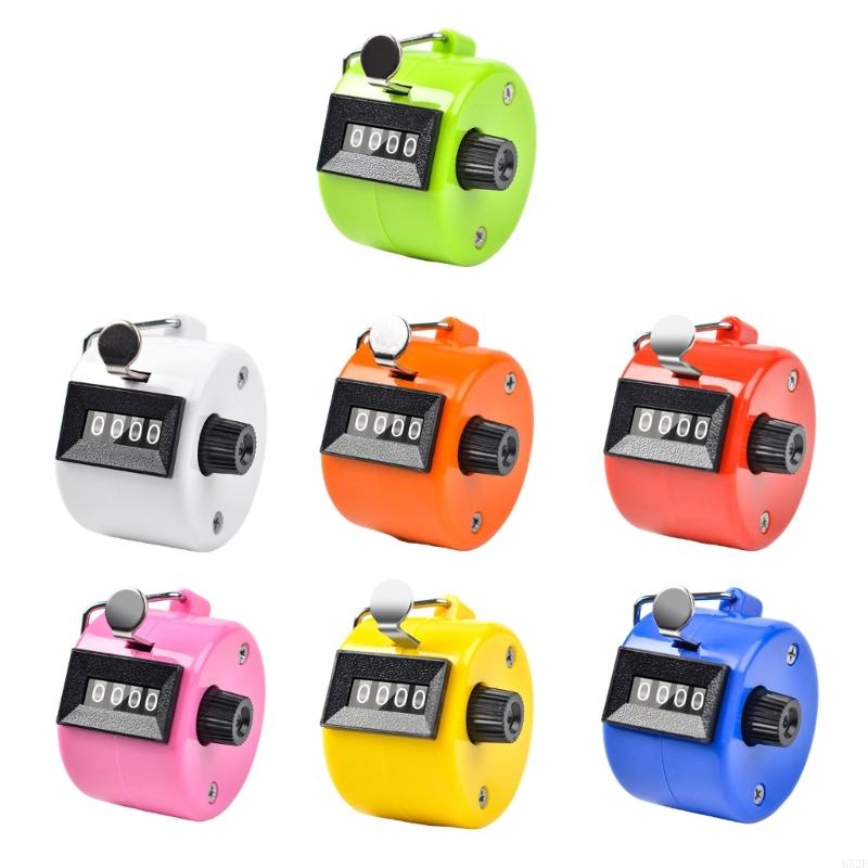 652F 4 Digit Number Count Clickers Hand Mechanical Counters Clickers Handheld Tally Counter for Coaching Portable Counter