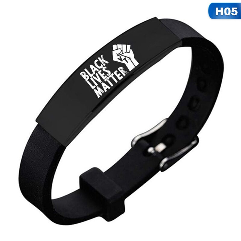 Zwart Leven Kwestie Armband Verstelbare Silicagel Polsbandje: BL5872H05