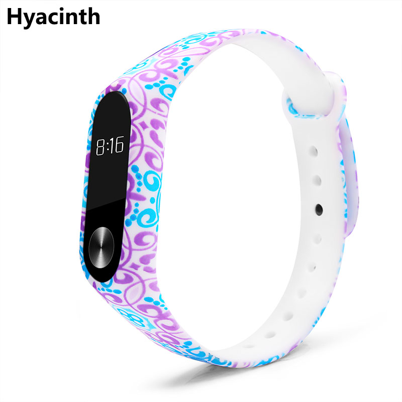BOORUI Miband 2 Accessories mi band 2 strap colored Special Silicone Strap belt for Xiaomi Mi Band 2 Smart Bracelets Smartband: Hya