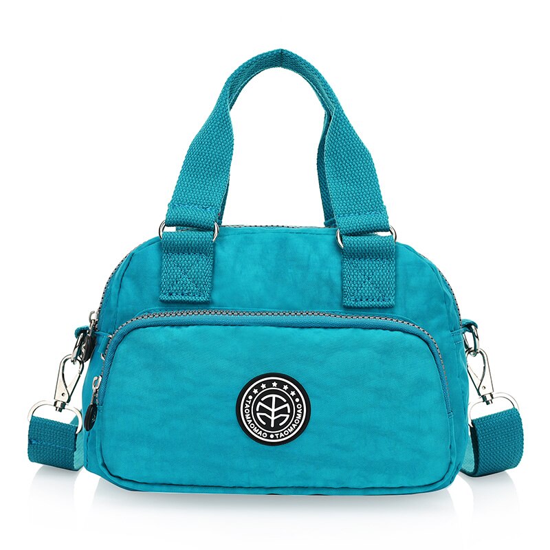 Mode Vrouwen Schoudertassen Waterdichte Nylon Vrouwelijke Messenger Bags Crossbody Tassen Tote Handtas: Sky Blue