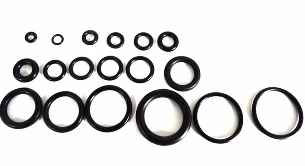 18 størrelser 225 stk værktøj plast metrisk o-ring o-ring skivetætninger sortiment sort til bil reparation af biler