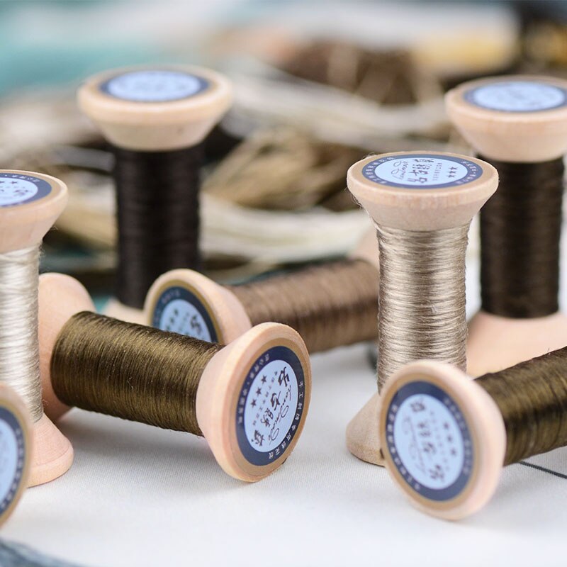 20 meters per thread / hand embroidery embroidery / silk thread / silk hand embroidery thread / blue brown