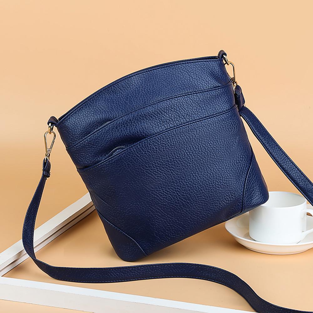 Sac à bandoulière décontracté Simple couleur unie petit Sac à main de messager femmes sacs à bandoulière en cuir PU Sac A Dos Bolsas Feminina Mujer