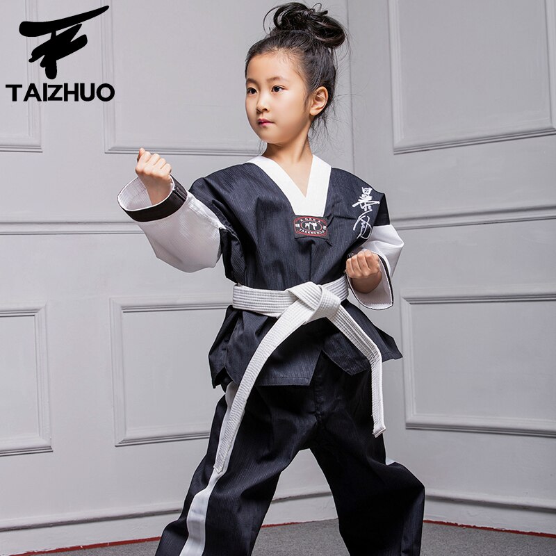 Taekwondo Dobok Clothes Child ITF Karate Suit Taekwondo Uniform Karate Clothes White TKD Clothing
