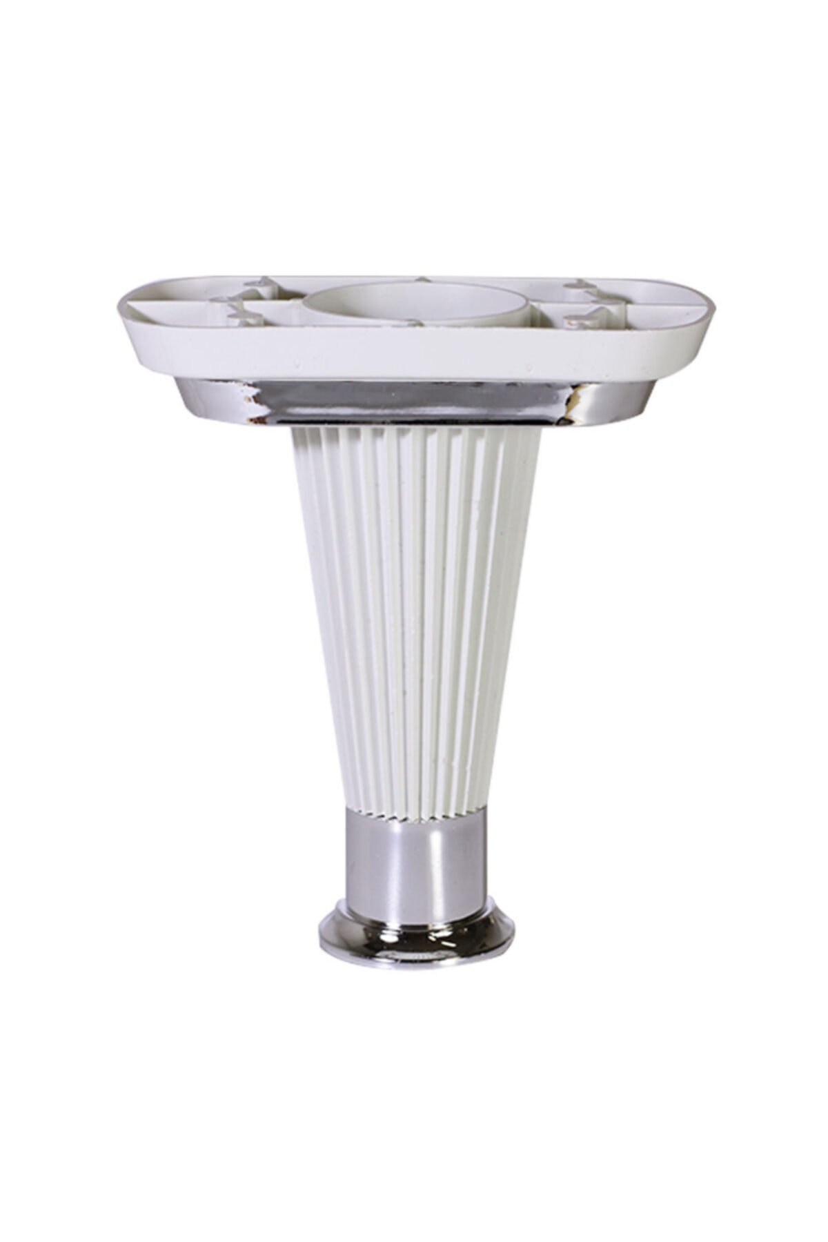 Nobel meble sofa Pufa Stolik kawowy Noga sofy 15 cm Biała chromowana noga podstawowa