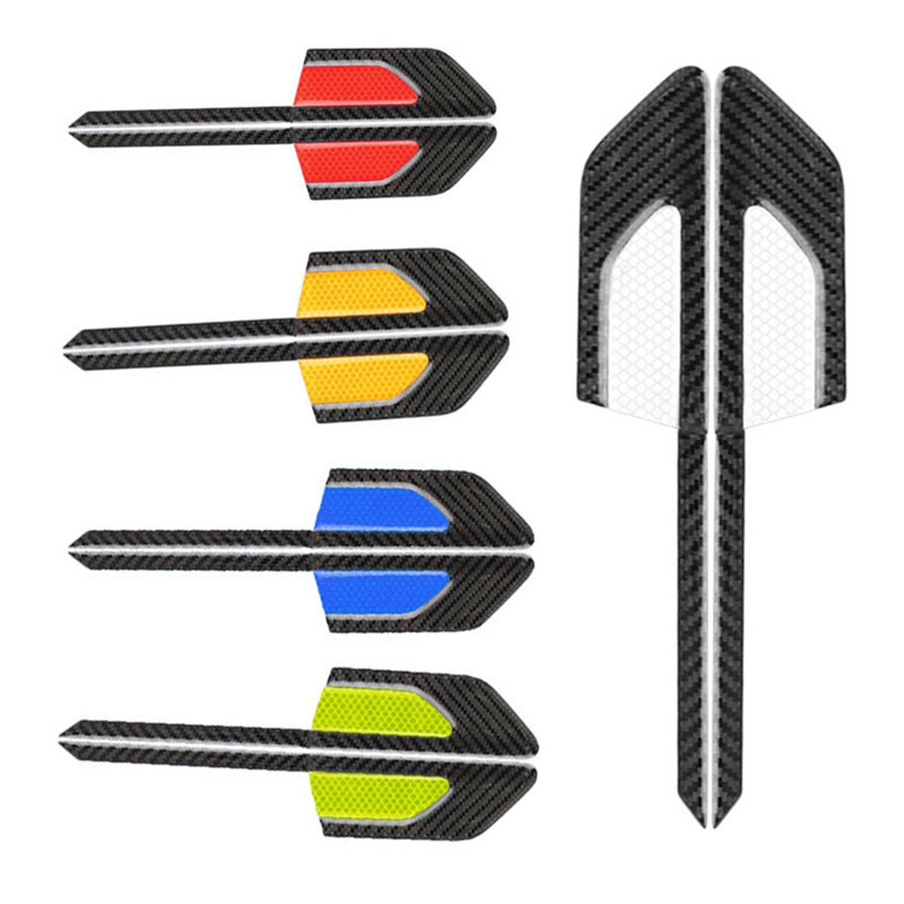 2 stuks/set anti-botsingswaarschuwingsmarkering voor fiets, vrachtwagen, motor, auto, reflecterende strip, veiligheidsstickers voor auto's, wielfolie, waarschuwingstape