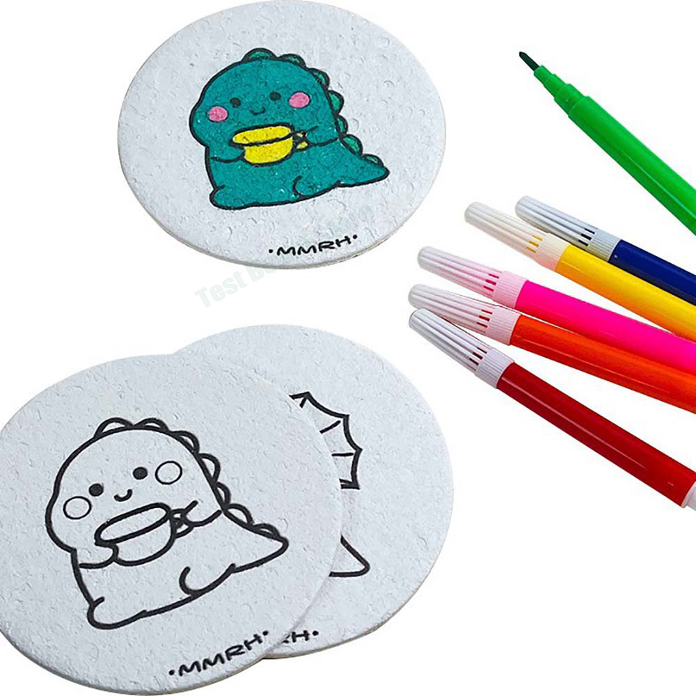 10 stuks DIY schuimtextuur schildersponzen, gecomprimeerde schuimkunstwerken, creatieve schilderbenodigdheden, doe-het-zelf handwerk