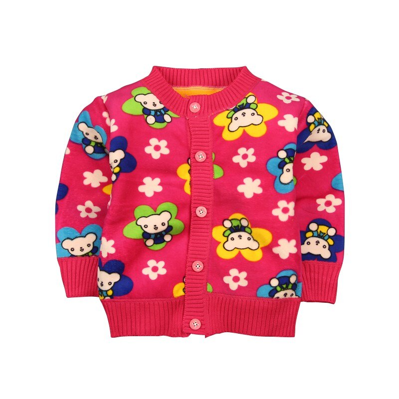 Bomullstopp baby barn langermet klær gutter jenter strikket cardigan kåpe barn
