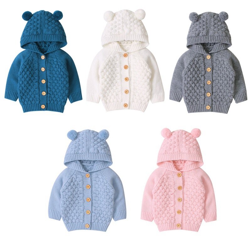 Newest Children Kids Autumn Baby Boy Girl Cotton Plush Ball Sweater Outerwear Coat Clothes