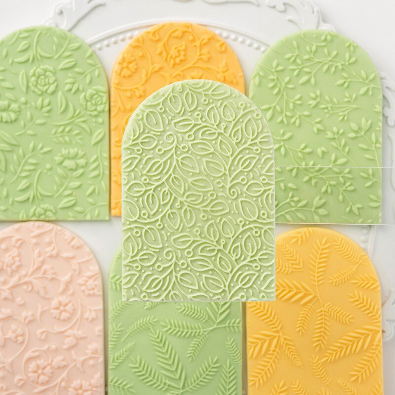 Kleine Bloem Bladeren Patroon Fondant Mold Acryl 3D Embosser Stempel Gebak Suiker Ambachtelijke Vorm Biscuit Cutter Cookie Pers Stempel