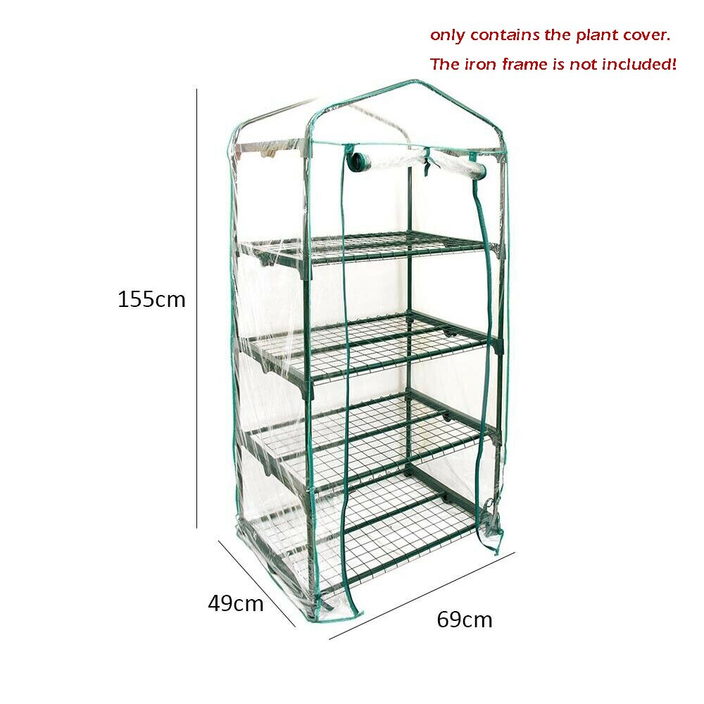 Kleine Kas Tas Tuin Plant Cover Clear Pvc Plastic Growbag Doos 4 / 5 Tier Groeiende Tenten Geen Stand