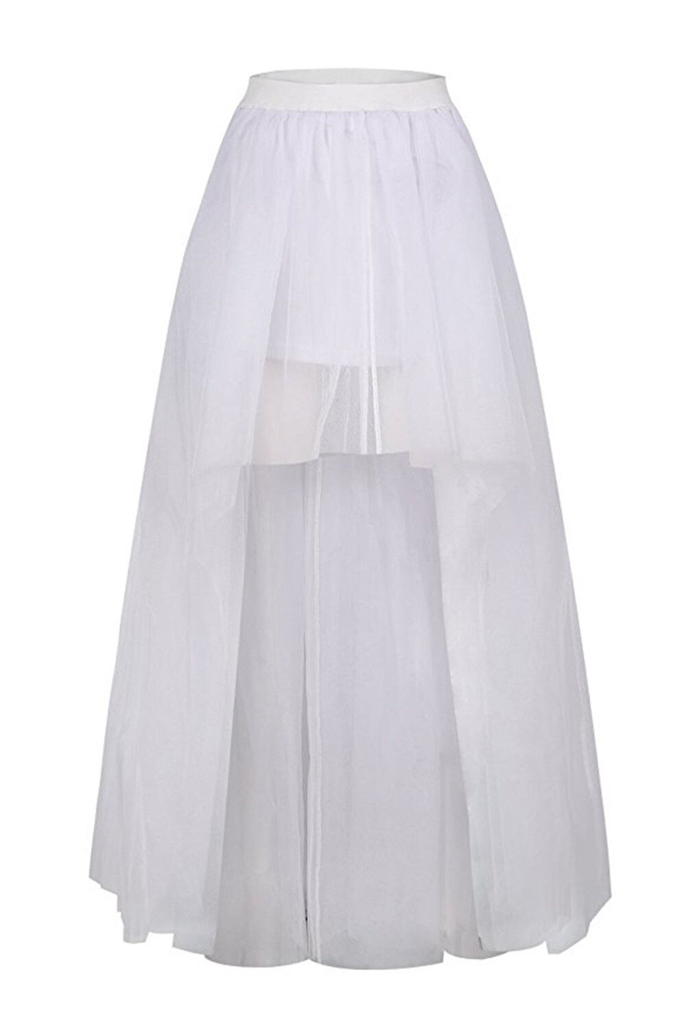 Black Tulle Long Petticoat Rockabilly 3 Layers High Low Woman Tutu Skirt Underskirt Slips Wedding Accessories