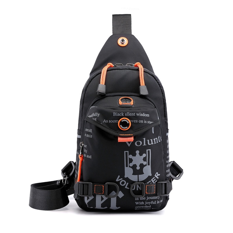 Nylon Mannen Borst Bag Rugzak Knapzak Beroemde Reizen Ongedwongen Mannelijke Een Schouder Zakken Sling Rugzak Dagrugzak