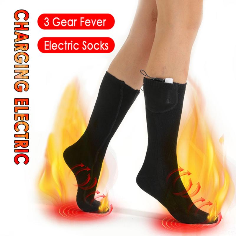 3,7 V Thermische Baumwolle Erhitzt Socken Elektrische heizung socken männlichen Ladung wärmedämmung strümpfe Winter heizung fuß wärmer