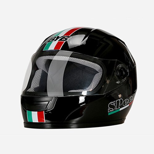 Motorcycle Full Face Helmets Electric scooter helmets Cycling helmet ABS Speed Motorbike Protective Cap Warm Winter Helmet: bright black