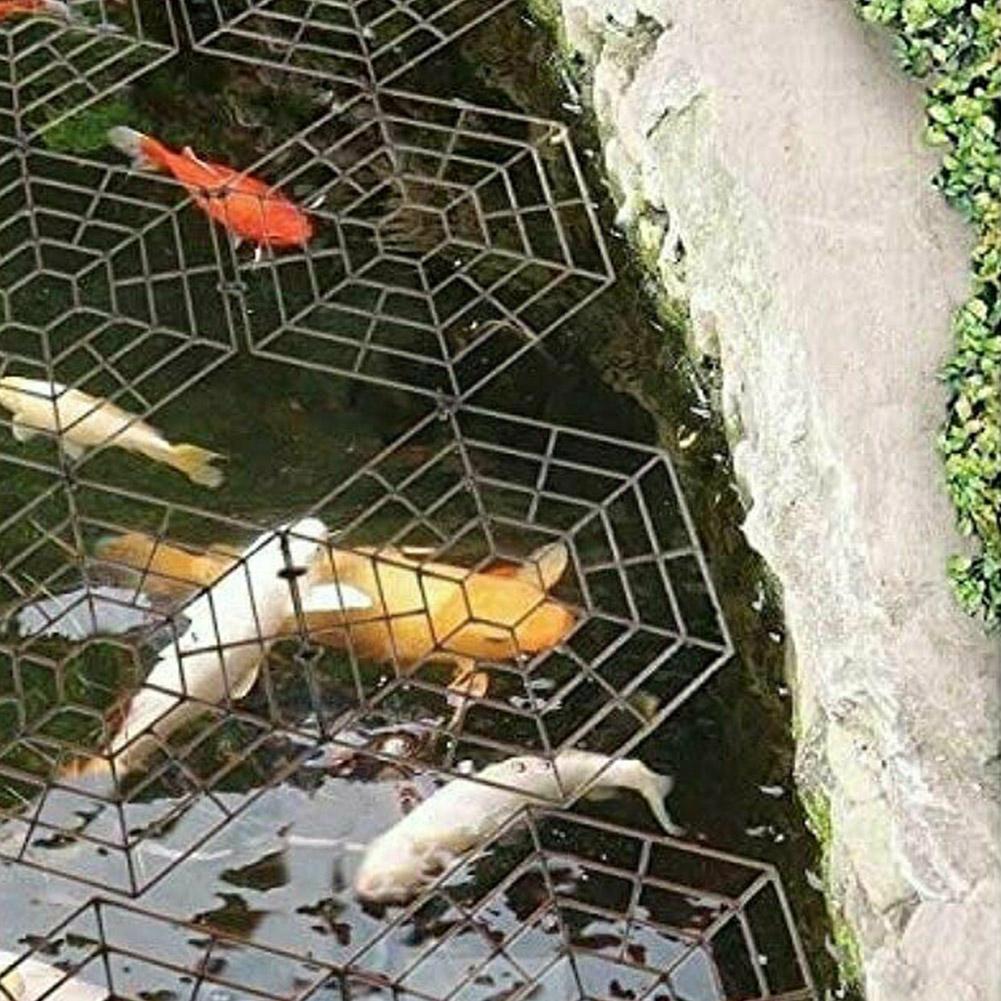 10 Packs Pond Guard Netting Pond Protective Net Plastic Pool Fish Net Protector Floating Heron Deterrent Grid Cover For Bir U2b9