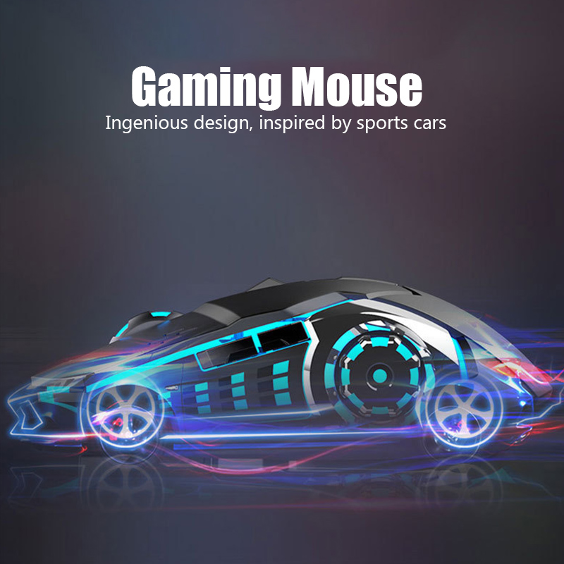 Ergonomic Gaming Mouse LED 4000 DPI Adjusted USB Computer Mouse Gamer RGB Mice Silent Mause With Backlight Cable For PC Laptop