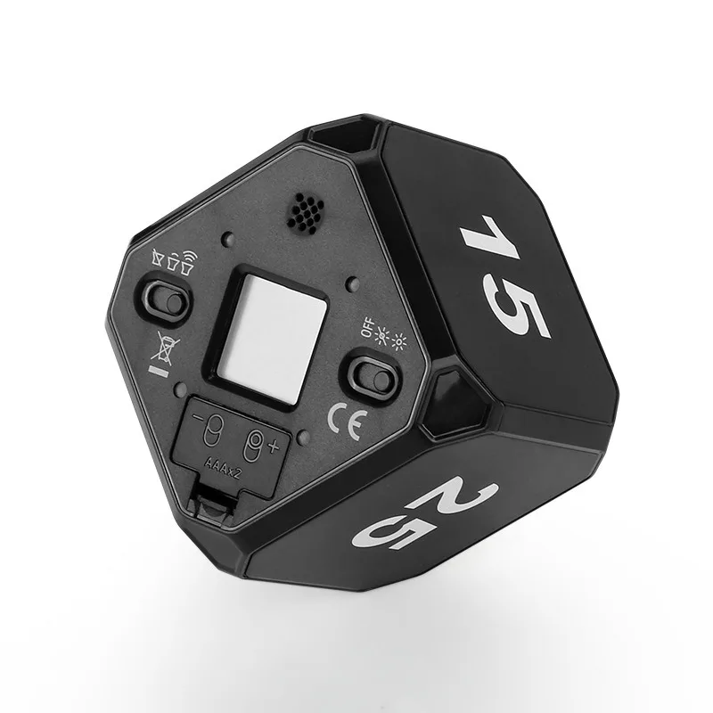 Productiviteit Kubus Timer Zwaartekrachtsensor Flipping LED-display 4 vooraf ingestelde tijd Dubbele modi Countdown Kookstudie Mini digitale timer