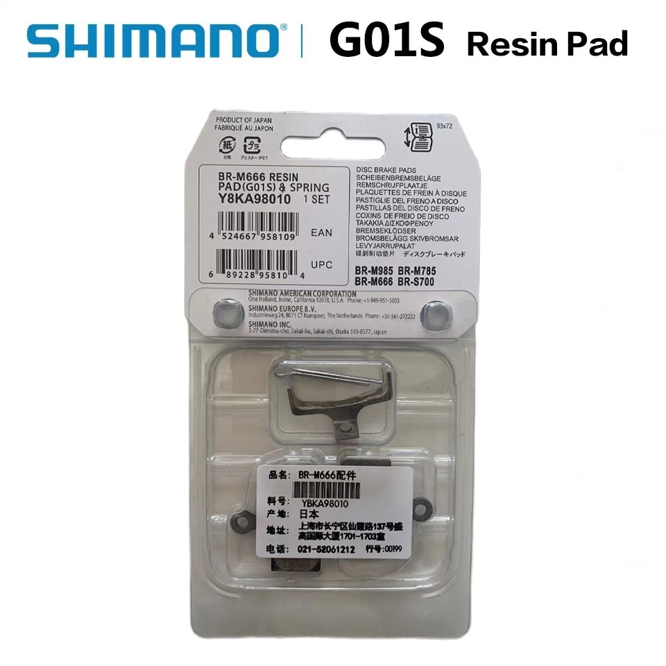 Plaquettes de frein à disque en résine G01S, pour vtt, pour Shimano M6000 SLX M7000 Deore XT M8000 M615 M666 M675 M785 RS785 R517, 1/2/4 paires