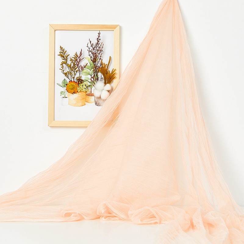 Pastel fest baggrund bryllup baggrund fotografering macaron farve tyl dekoration 1.2m*3m: Fersken