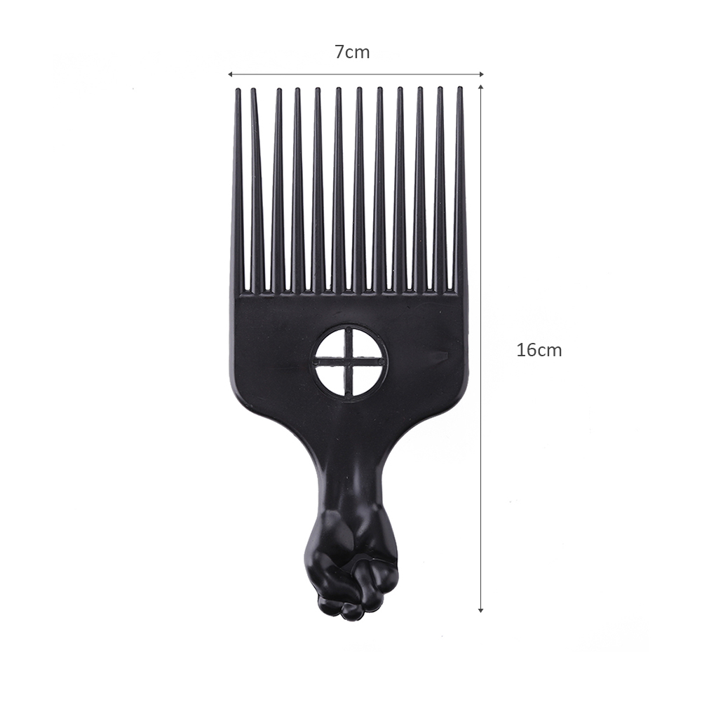 Salon Use Black Metal African American Pick Hair Wide Teeth Combs Afro Hair Comb For Hairdressing Styling Tool: black