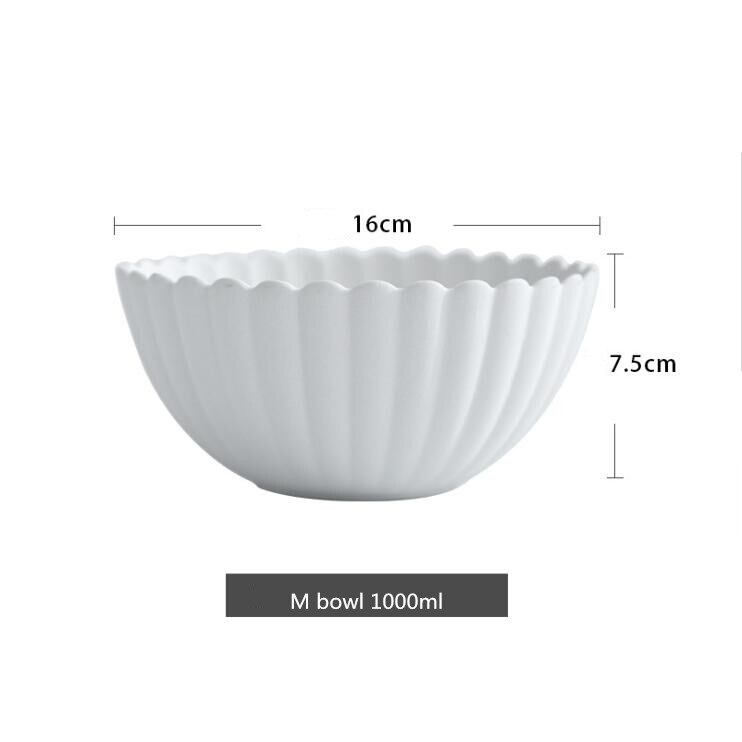 Plato cerámico PARA CENA DE pétalos grises, vajilla de cocina, platos de comida, arroz, ensalada, fideos, tazón, sopa, cocina, herramienta de cocina, 1 ud.: M bowl
