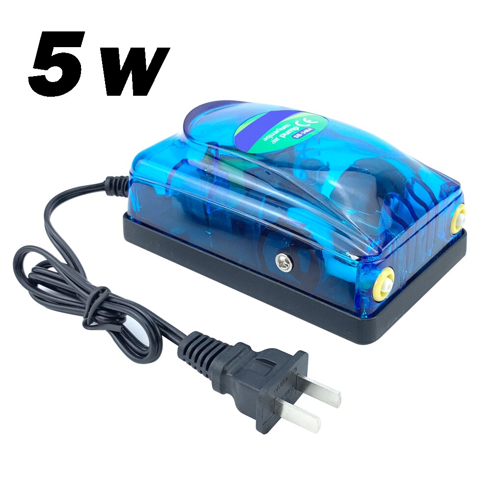 3w 5w Aquarium pompe à oxygène Air Mini compresseur unique Aquarium pompe à Air Double aérateur poisson Aquarium Accessorios 220v-240v: US / LSB648A