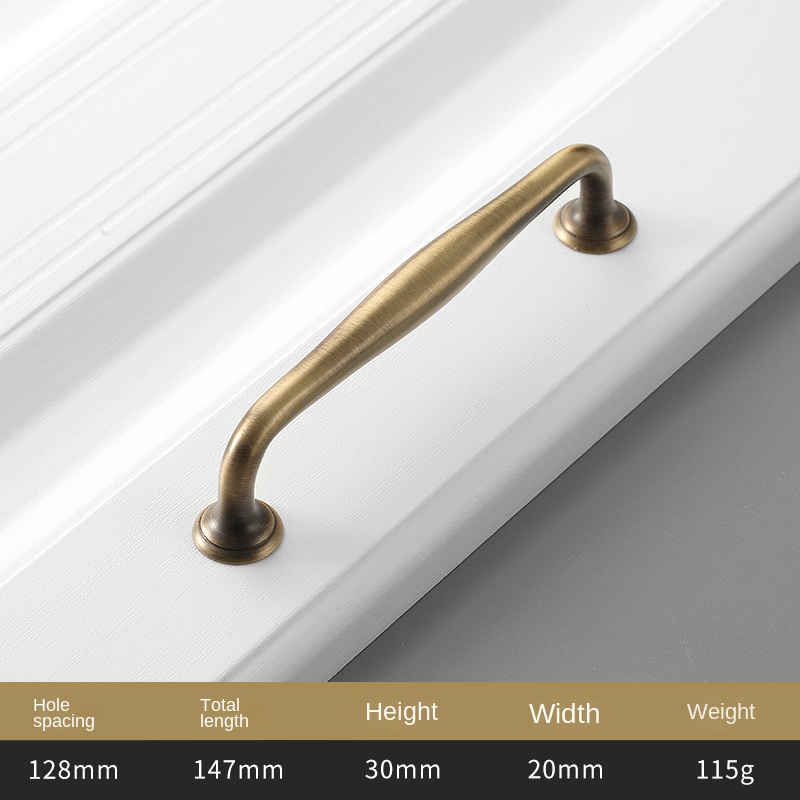 American pure copper solid furniture closet door brass single hole handle Chinese vintage cabinet drawer copper handle: VIOLET/紫罗兰