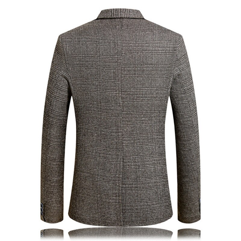 Slim Fit homme Blazer Décontracté Simple Bouton Hommes Vestes de Costume À Carreaux D'affaires Vestes Blazers,terno masculino