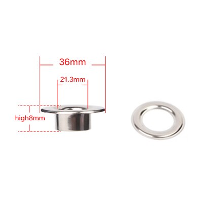 Topp flat malje 100 sett colthes tilbehør fabrikk direkte salgsstøtte 12mm-21.3mm: 21.3 x 36 x 8